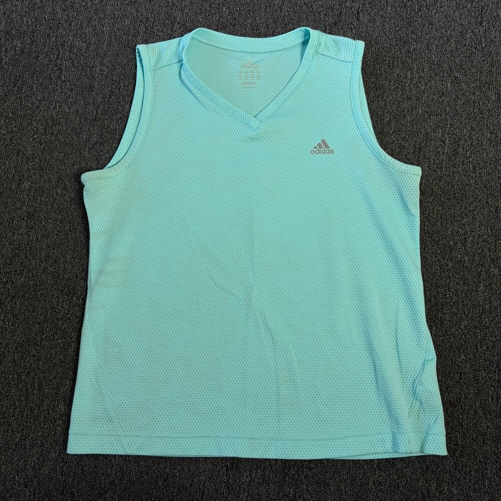 Vintage Y2k Adidas Climacool Teal Sleeveless Golf Tank Top Women's Small